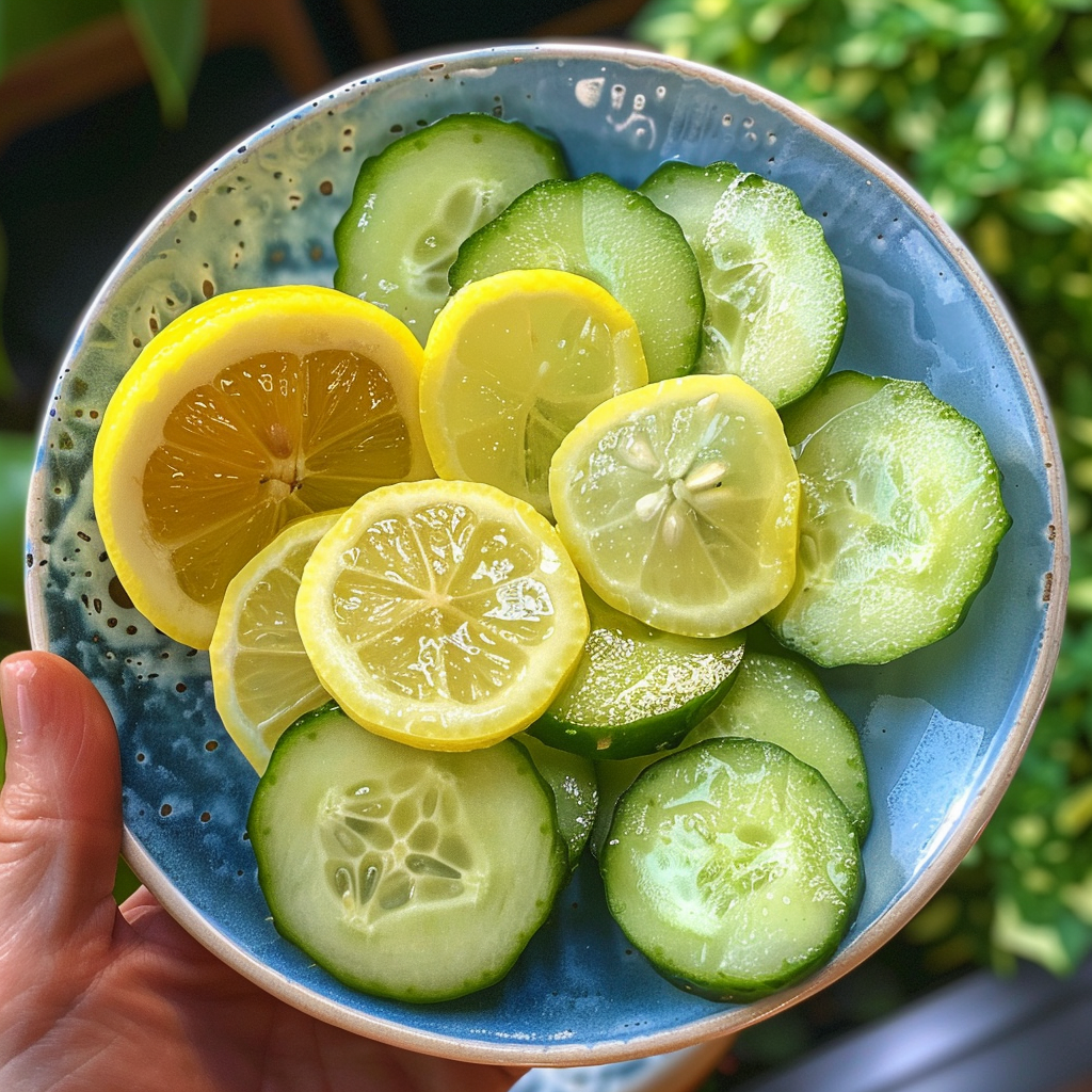 Bright yellow lemon cucumbers with a fresh, crisp texture featured on a wooden cutting board.