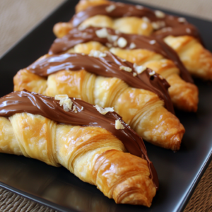 Side-by-side comparison of puff pastry and phyllo dough on a wooden cutting board.