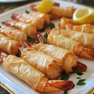 Crispy golden phyllo dough dishes, including spanakopita, baklava, and phyllo-wrapped asparagus, arranged on a wooden table with fresh ingredients like butter, honey, and nuts.