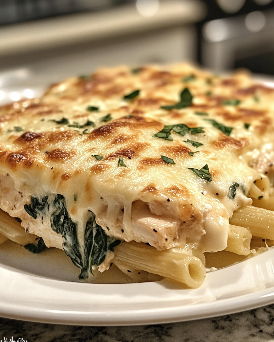 Chicken Alfredo Spinach Bake 5 Simple Cozy Comfort