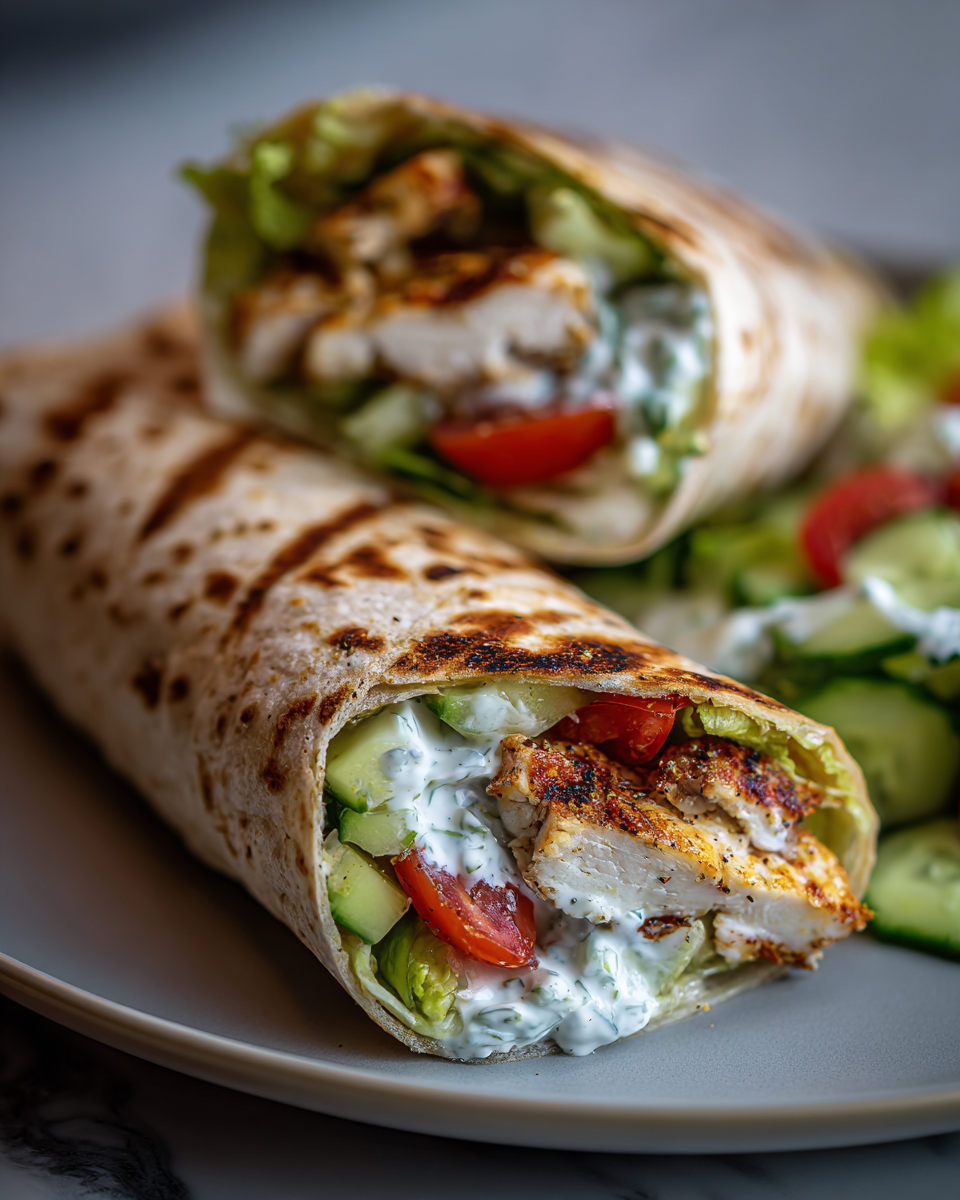 High Protein Wrap Recipe: Grilled Chicken & Hummus Power Wrap