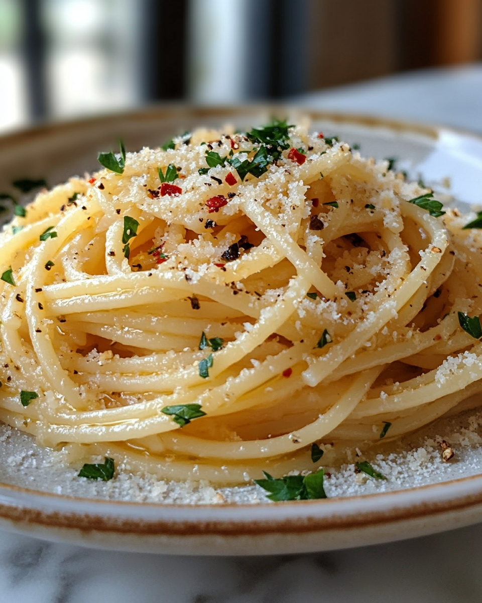 Olive Oil Garlic Pasta