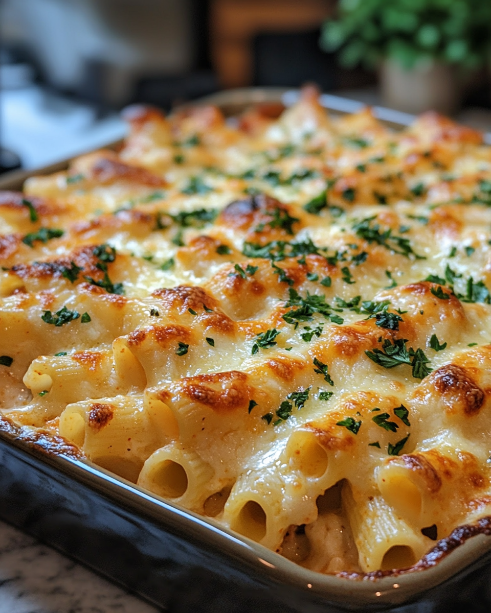 Buffalo Chicken Pasta Bake for Family Dinner
