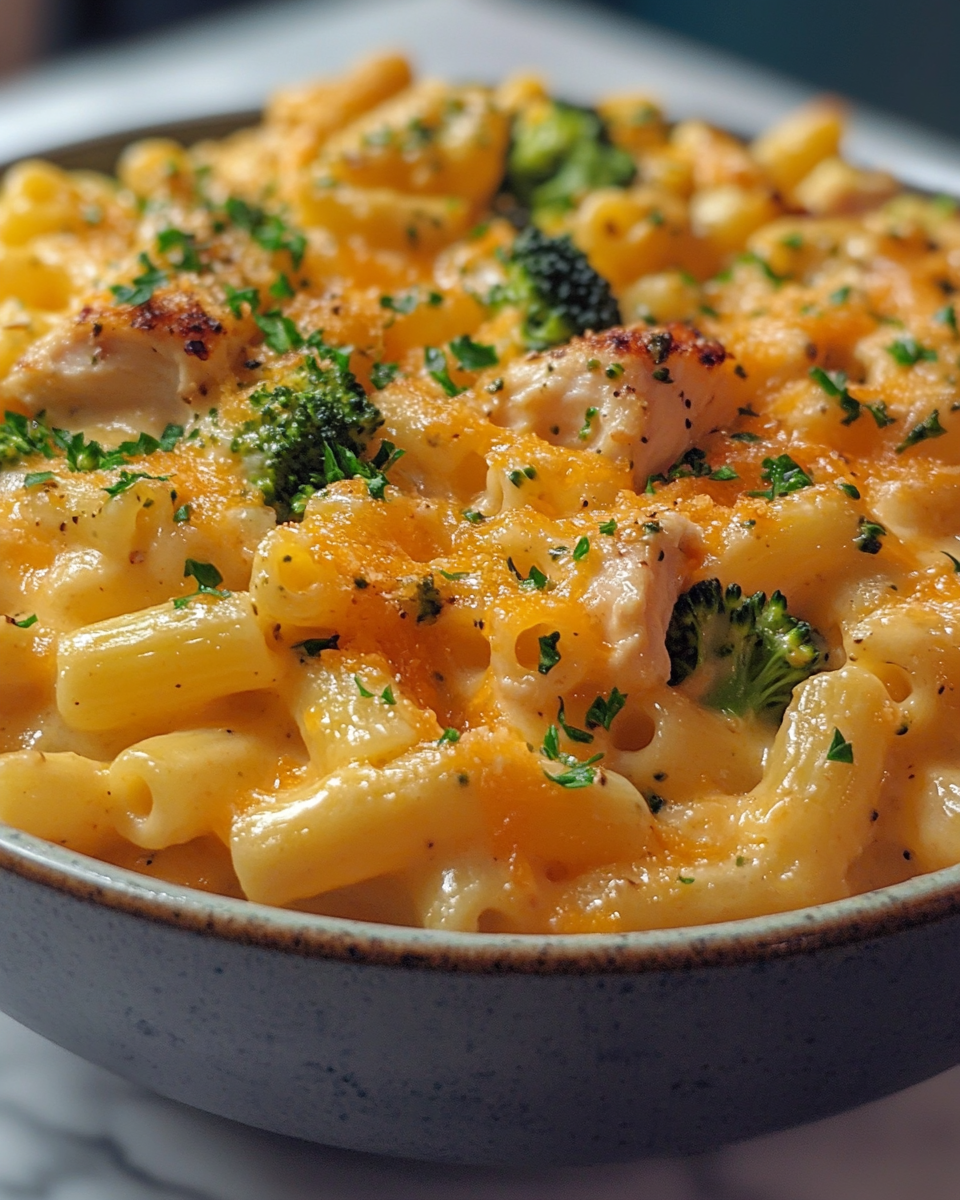Chicken Broccoli Macaroni with Creamy Sauce