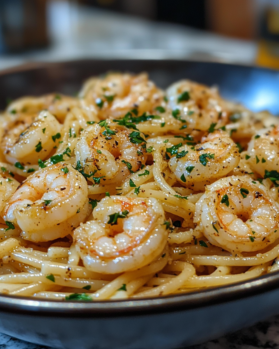 Honey Garlic Shrimp Linguine with Fresh Herbs