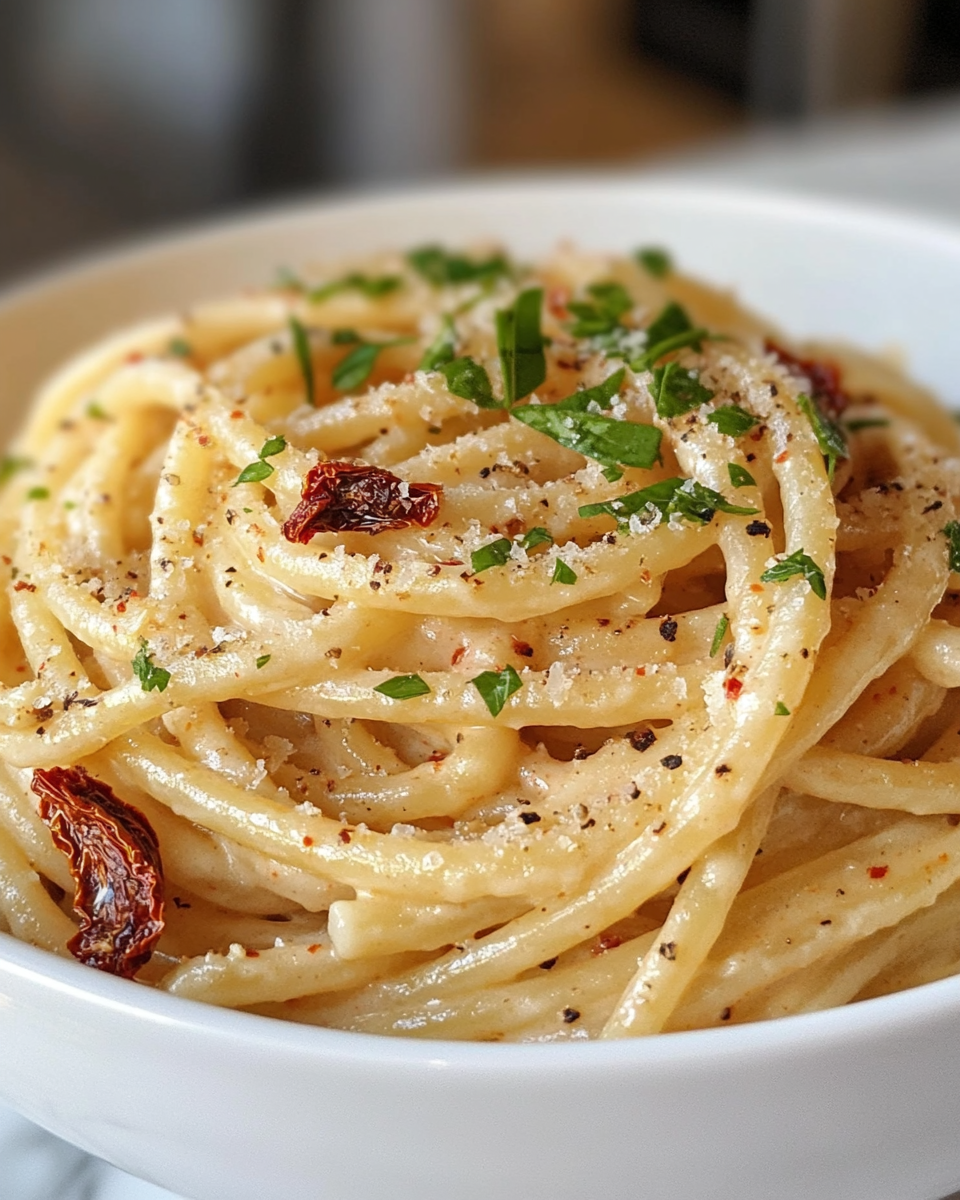 Sun Dried Tomato Alfredo Pasta Recipe
